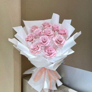 Luxe Petal Whisper – Soft Pink Rose Bouquet for Delicate Love & Gentle Elegance
